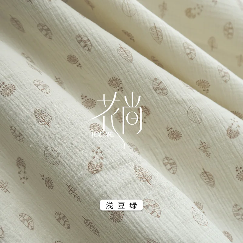 

New Cotton Wrinkled Gauze, Washed with Water, Cotton Wrinkled Fabric, Nordic Style Baby Children's Textile Fabric, Double-layer