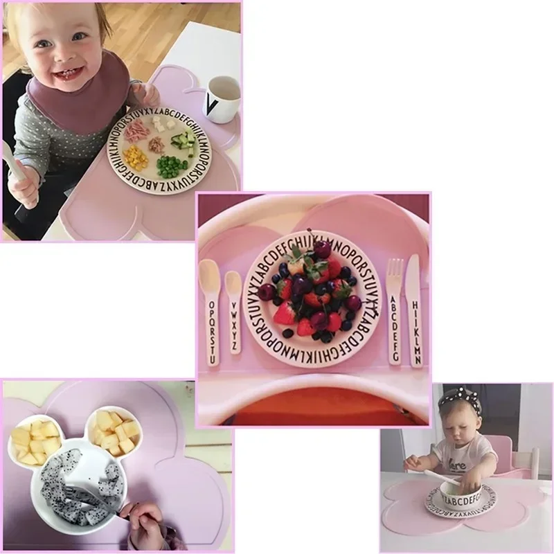 Cloud Shape Placemat Kids Plate Mat Silicone Table Pad Waterproof Heat Insulation Home Kitchen Pads Placemat for Dining Table