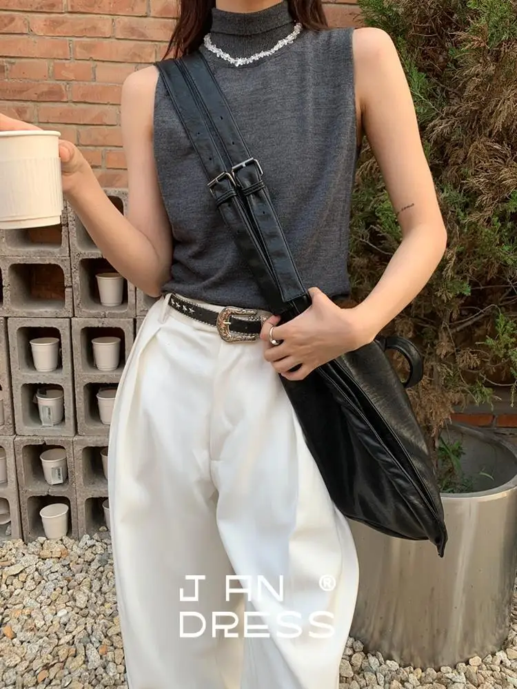 Vintage Women Tote Bag Large Capacity Shoulder Bag Soft PU Leather Handbag and Purse Designer Lady Armpit Bag Purse sac