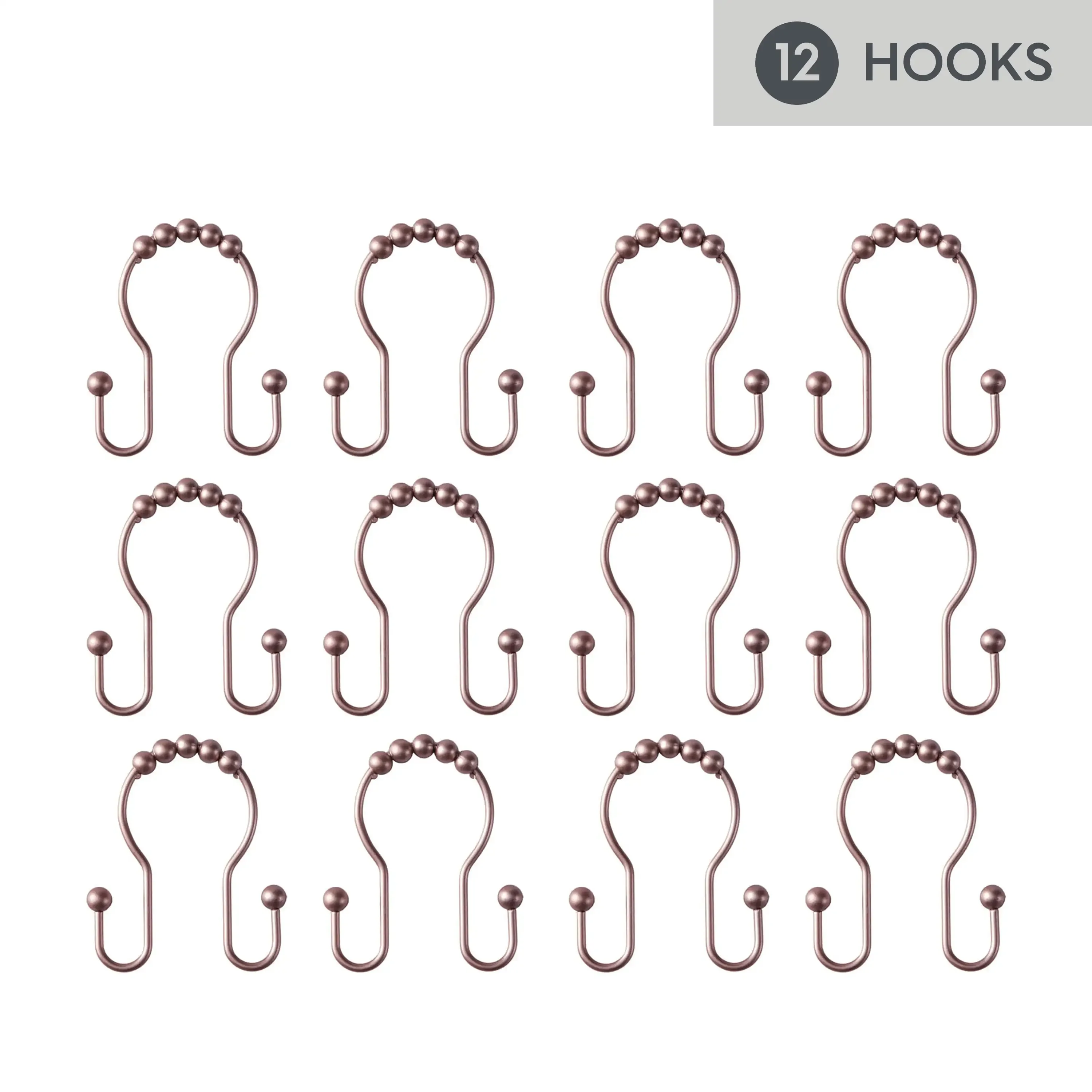 Rustproof Double Shower Hooks 3