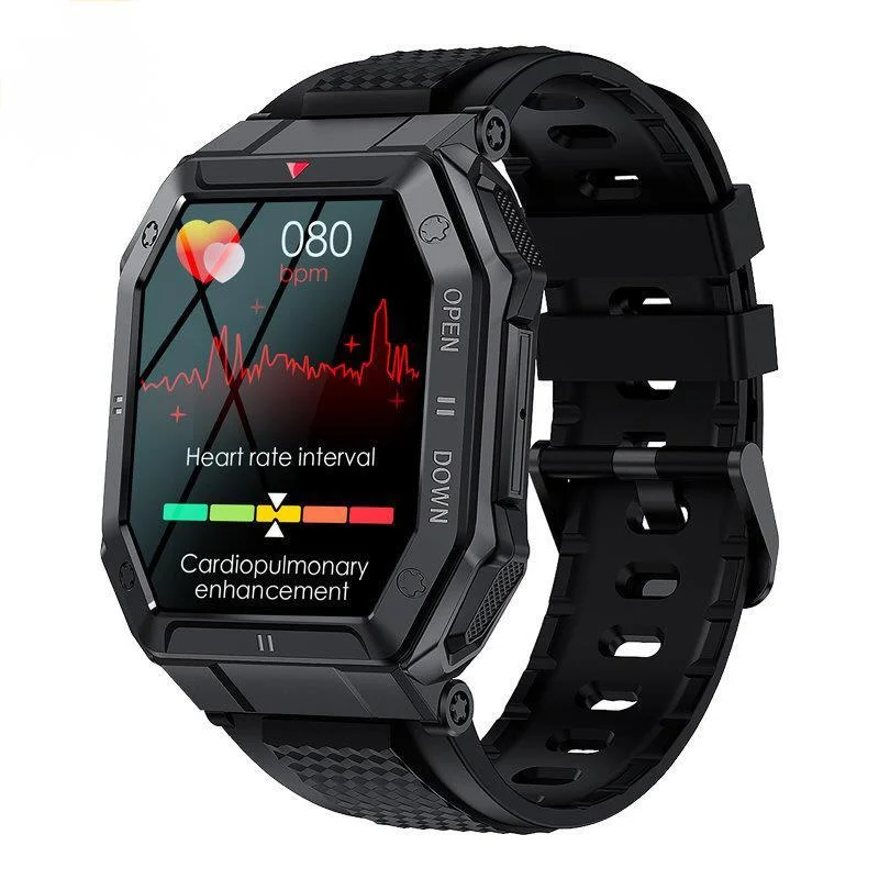 

K55 1.85inch Military Smart Watch Men Bluetooth Call 350mAh 24H Healthy Monitor Outdoor IP68 Waterproof Smartwatch For Xiaomi