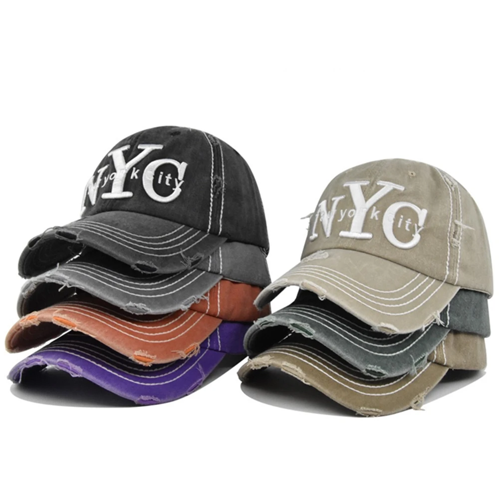 New Style Unisex Adjustable NYC Letter Embroidery Baseball Cap Outdoor Casual Sun Dad Hat for Women And Men