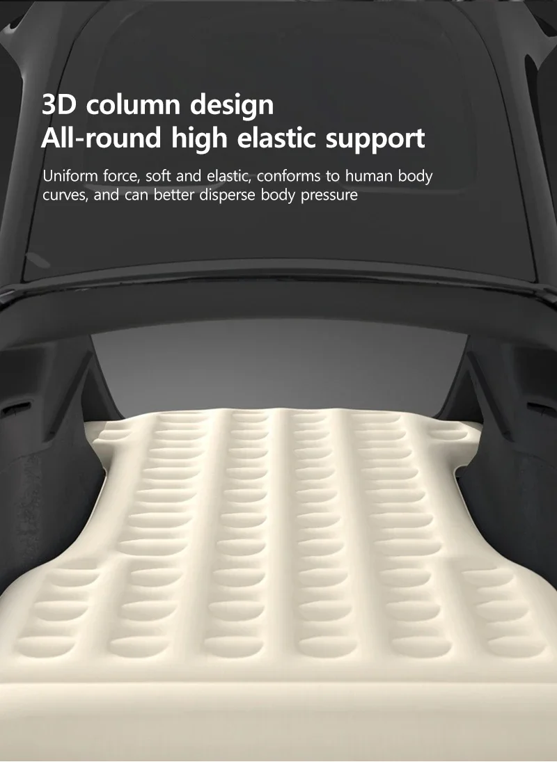 For Tesla Model Y 2020-2025 Portable Inflatable Mattress Memory Foam Outdoor Cam