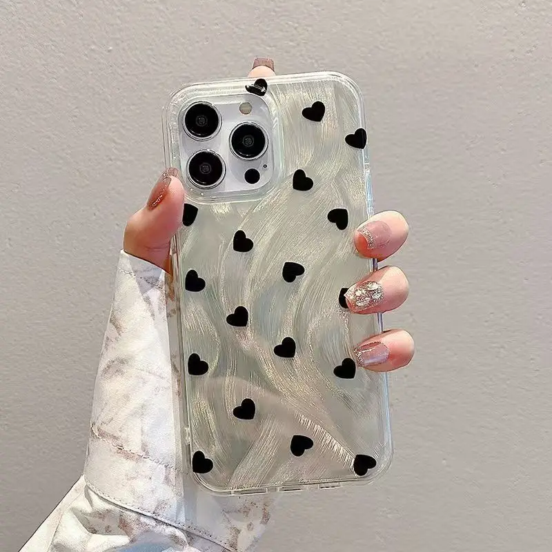 Sweet Heart Glossy Phone Case for OPPO - Stylish Protective Cover