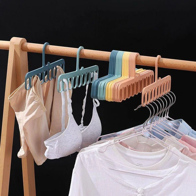 1pc Space Saving Multi-Hole Clothes Hanger For Home, Dorm, And Travel -  Foldable Drying Rack For Trousers, Shirts, And Skirts