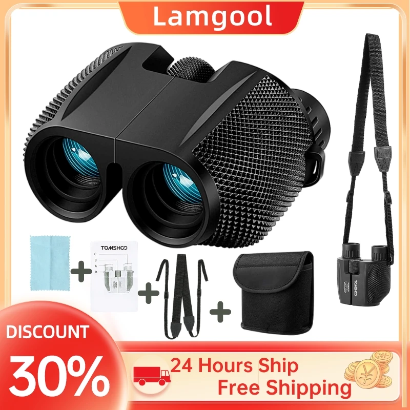 

Professional Binoculars 10X25 Bak4 Prism High Powered Binocular Portable Hunting Telescope Scope Monocular High Quality Dropship