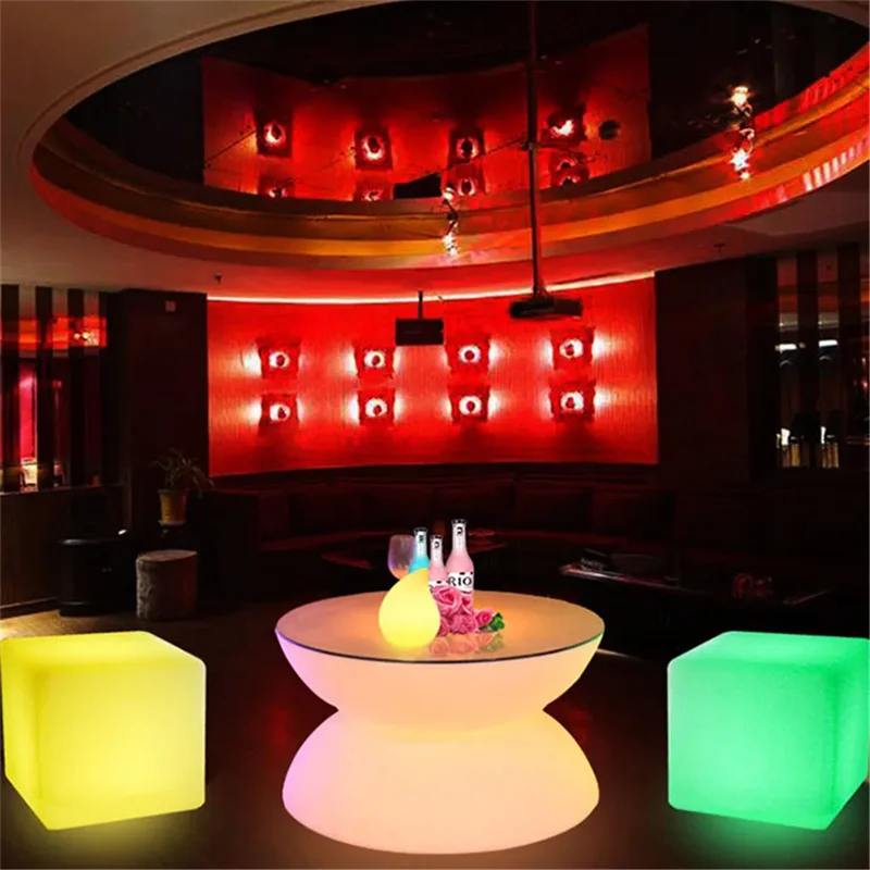 Bar Chair LED Luminous Stool Waterproof High Stool Apple Furniture Modern Simple Outdoor KTV Bar Chair
