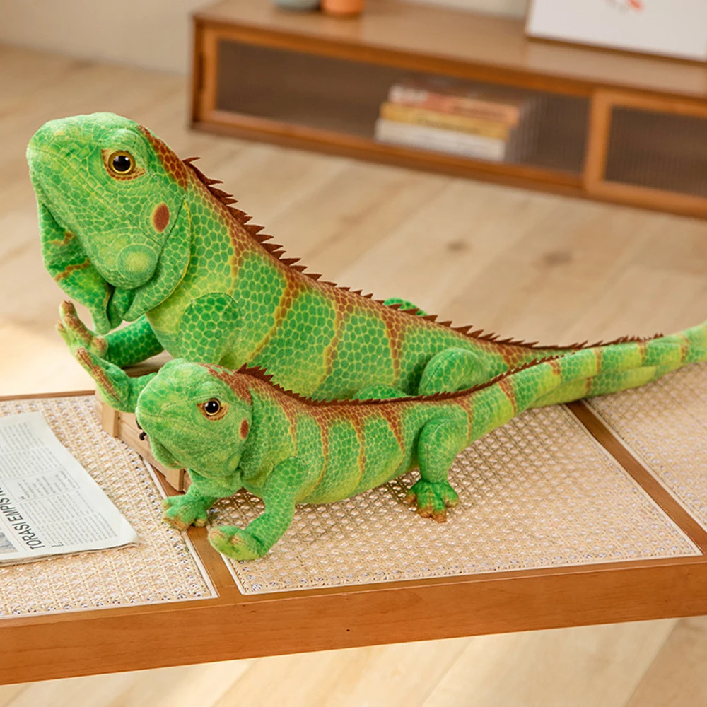 Simulated Green Lizard Chameleon Stuffed Plush Toy Children Gift