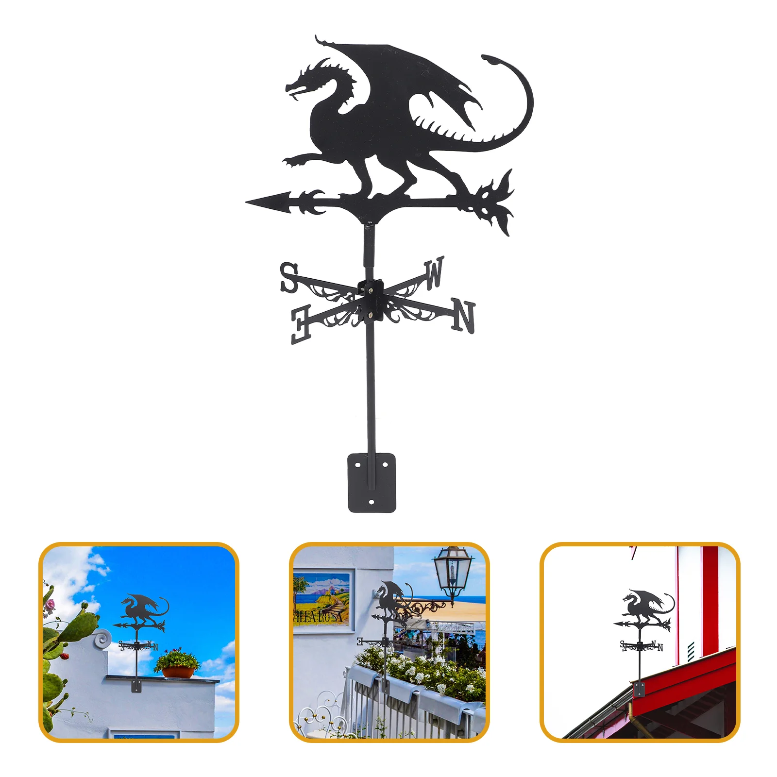 

Decor Halloween Flying Dragon Farmhouse Weather Vane Roof Bracket Wind Direction Indicator Kit Outdoor Decoration Yard Bride
