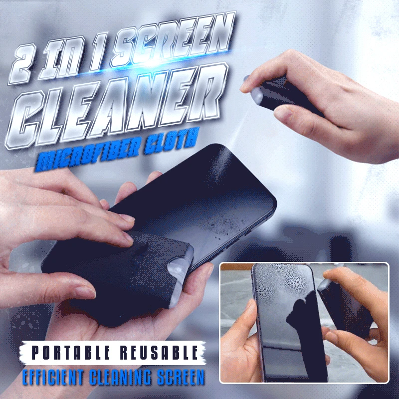 2 in 1 Phone Screen Cleaner Spray Computer Screen Dust Removal