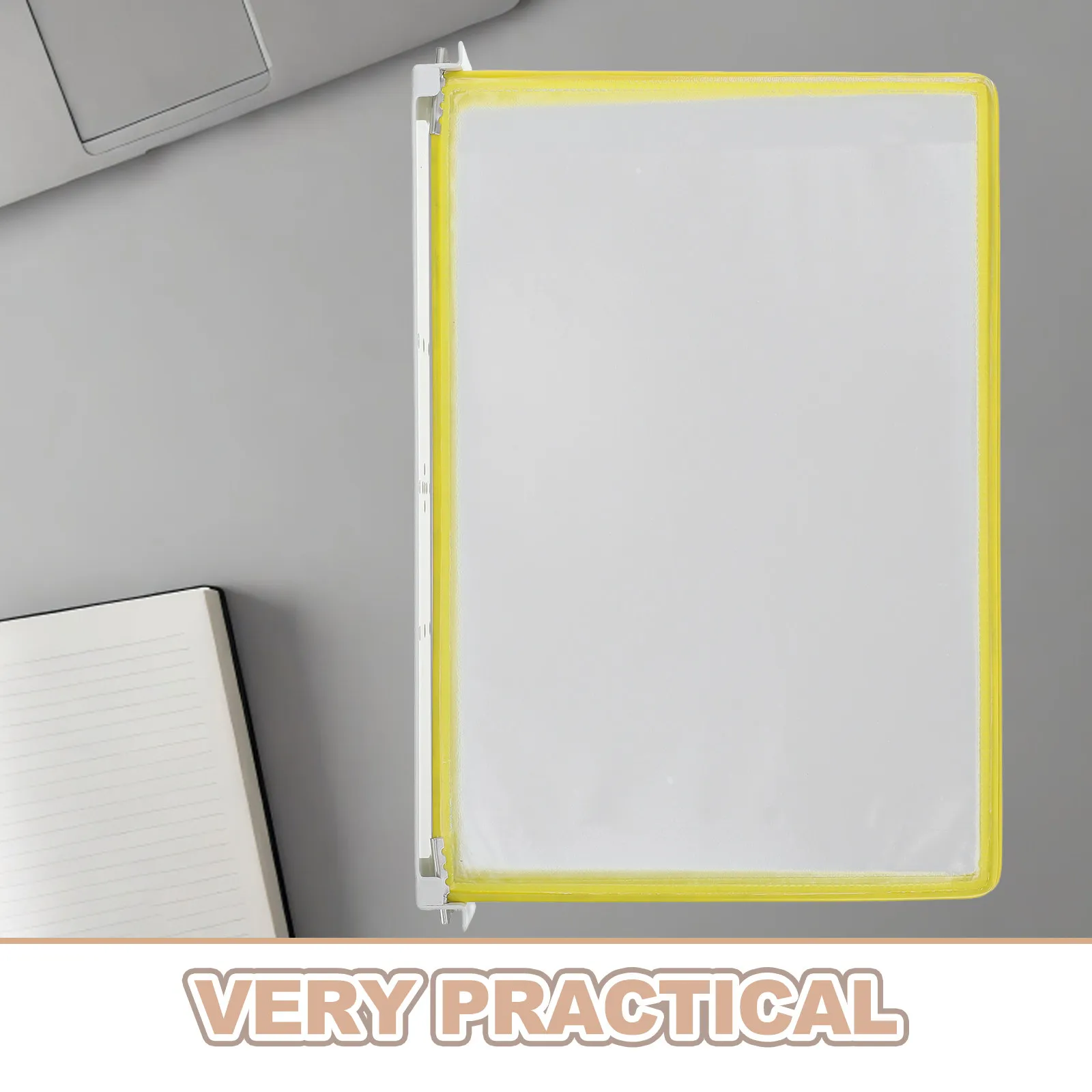 투명 벽걸이 파일 홀더 5페이지 플립 브로셔 랙 A4 문서 디스플레이 사무실 벽걸이 파일 정리함 공간 절약형 행잉 폴더