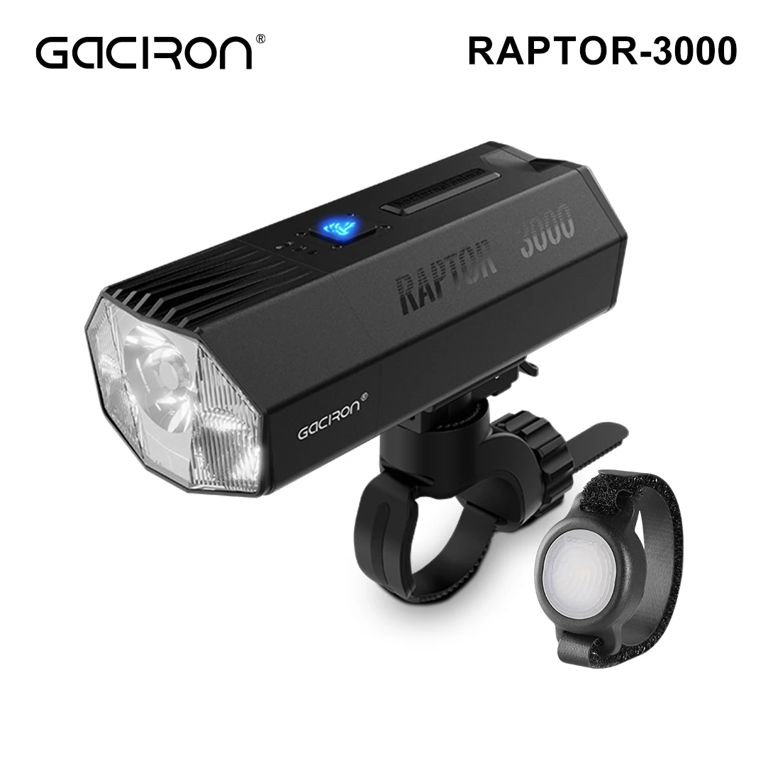 Gaciron Bicycle Front Light,Raptor 1800/3000 Lumens Wireless