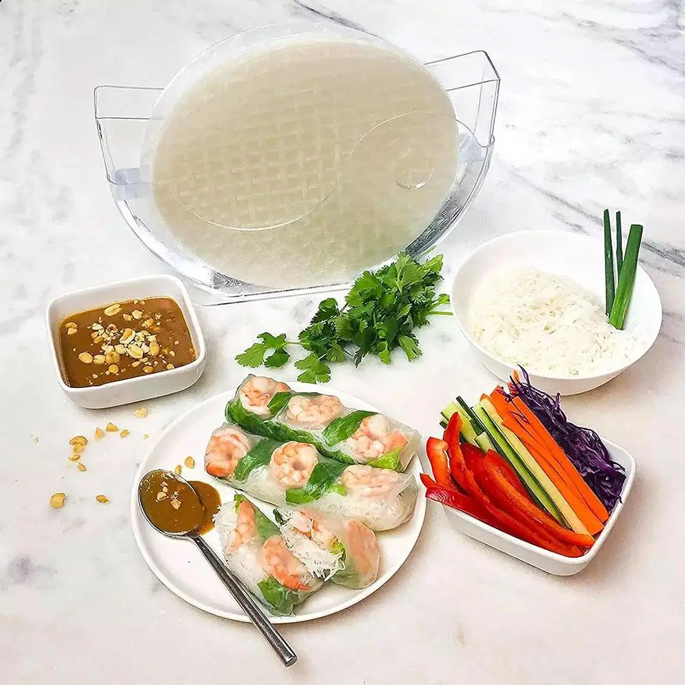 High-end Rice Paper Wrappers Spring Roll Water Bowl Rice Paper Water Holder Vietnamese Pie Crust Box Creative Kitchen Tools