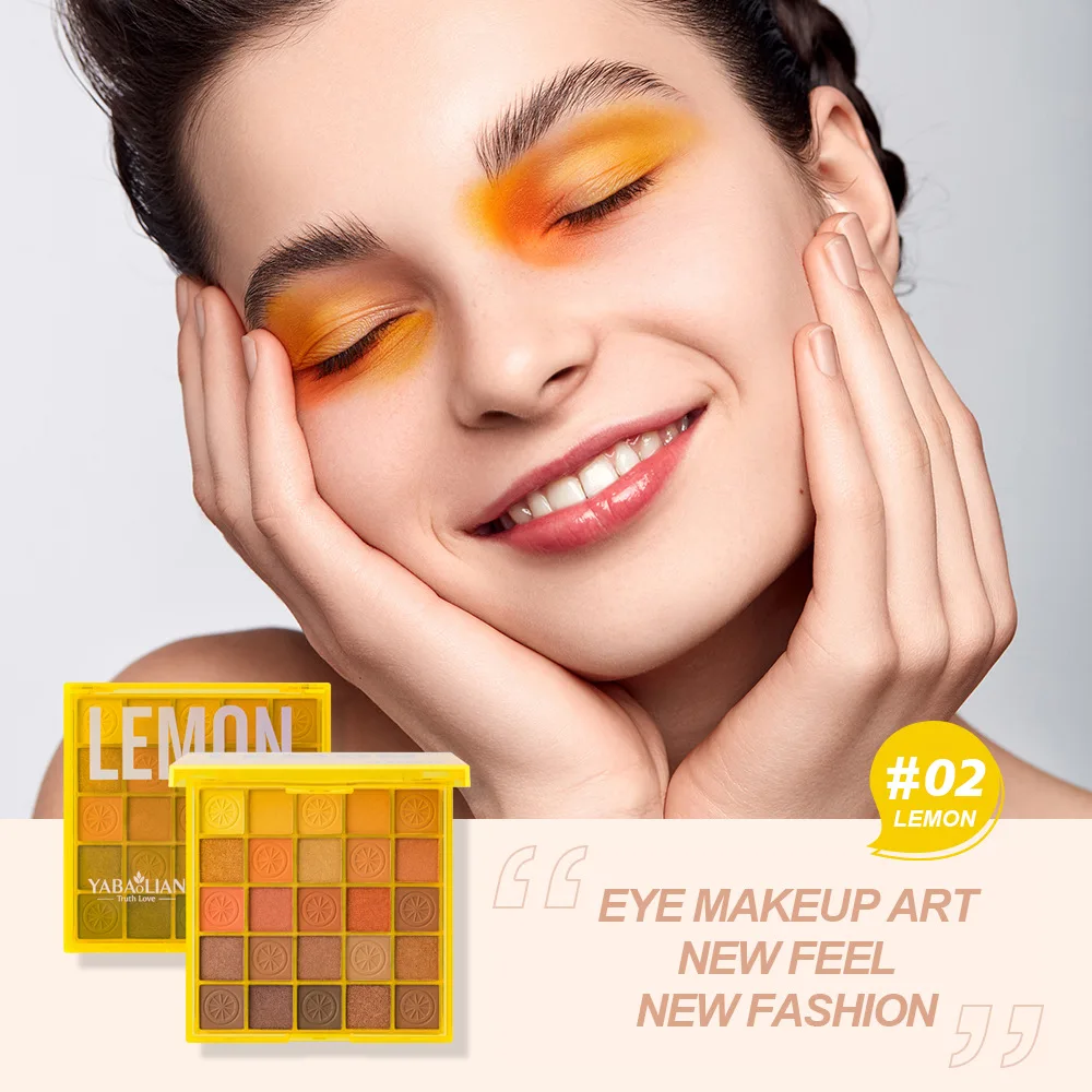 YABAOLIAN 25 Color Eyeshadow Tray Pearl Matte Ground Color Pomegranate Seed Crisp Rice Eyeshadow Student Waterproof Makeup 6