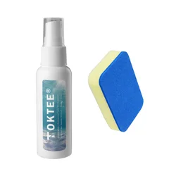 Professional Table Tennis Rubber Cleaning Set with Sponge - Portable Ping Pong Bat Care Kit (Cleaner and Sponge)