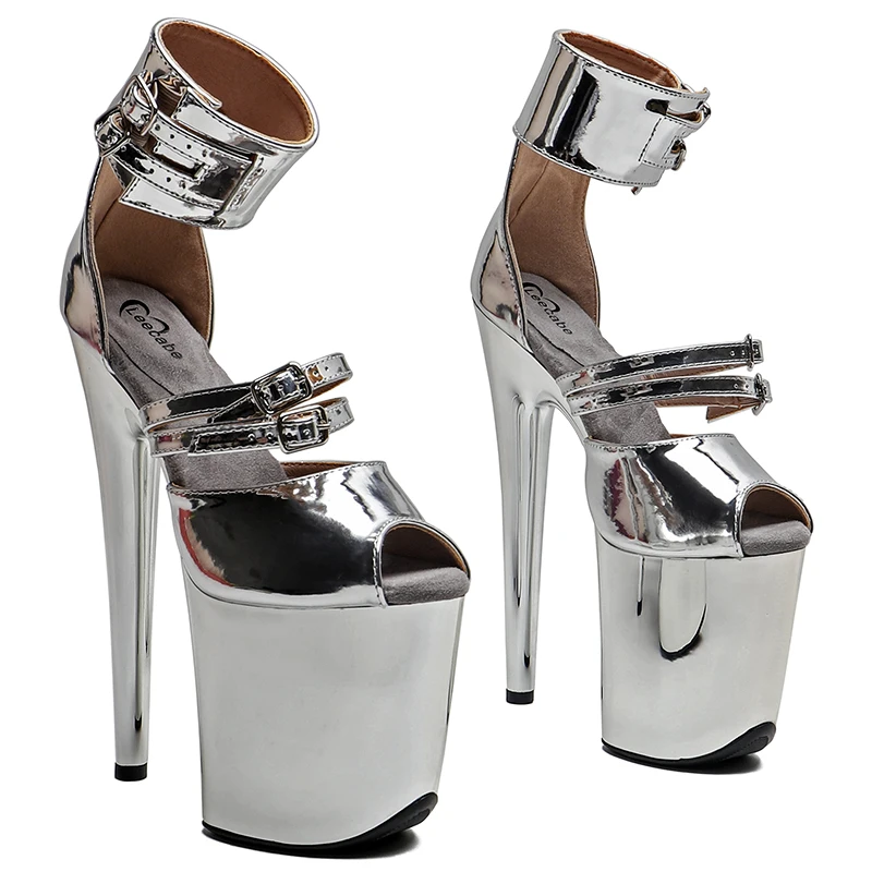 20cm/8inch Shiny PU upper high heel sandals pole dance shoes dance shoes