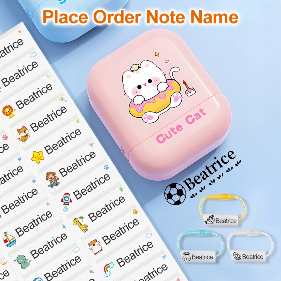 Name Stamp Personalized Name Stamp Printing for Kindergarte New Kids Bag Shoes School Uniform Gift Set Waterproof Non-fading Tag