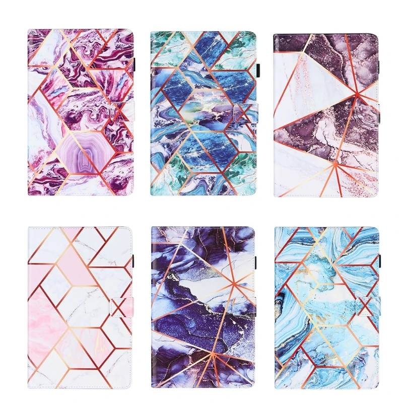 

for Galaxy Tab A 10.1 Case 2019 T510/T515/T517 PU Leather Marble Design Fit Folio Stand Cover Case