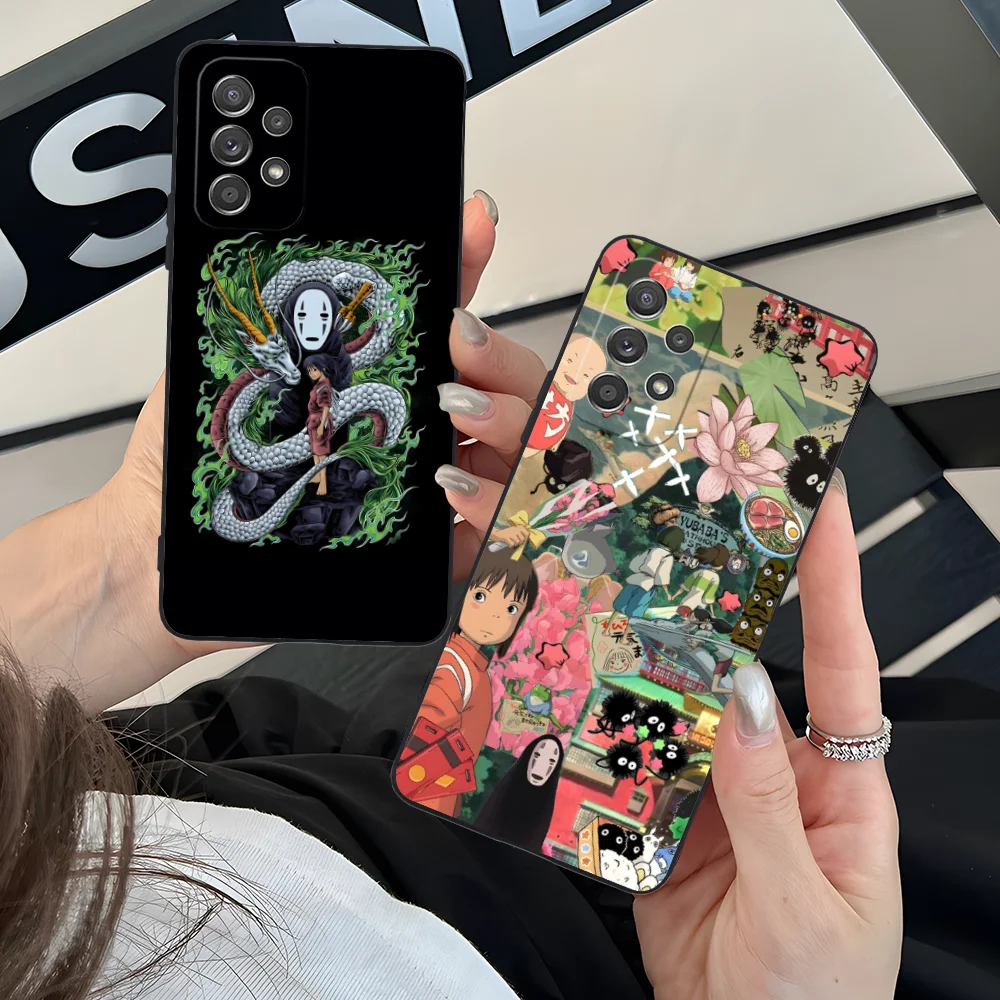 Spirited Away-Themed Black Phone Case Cover