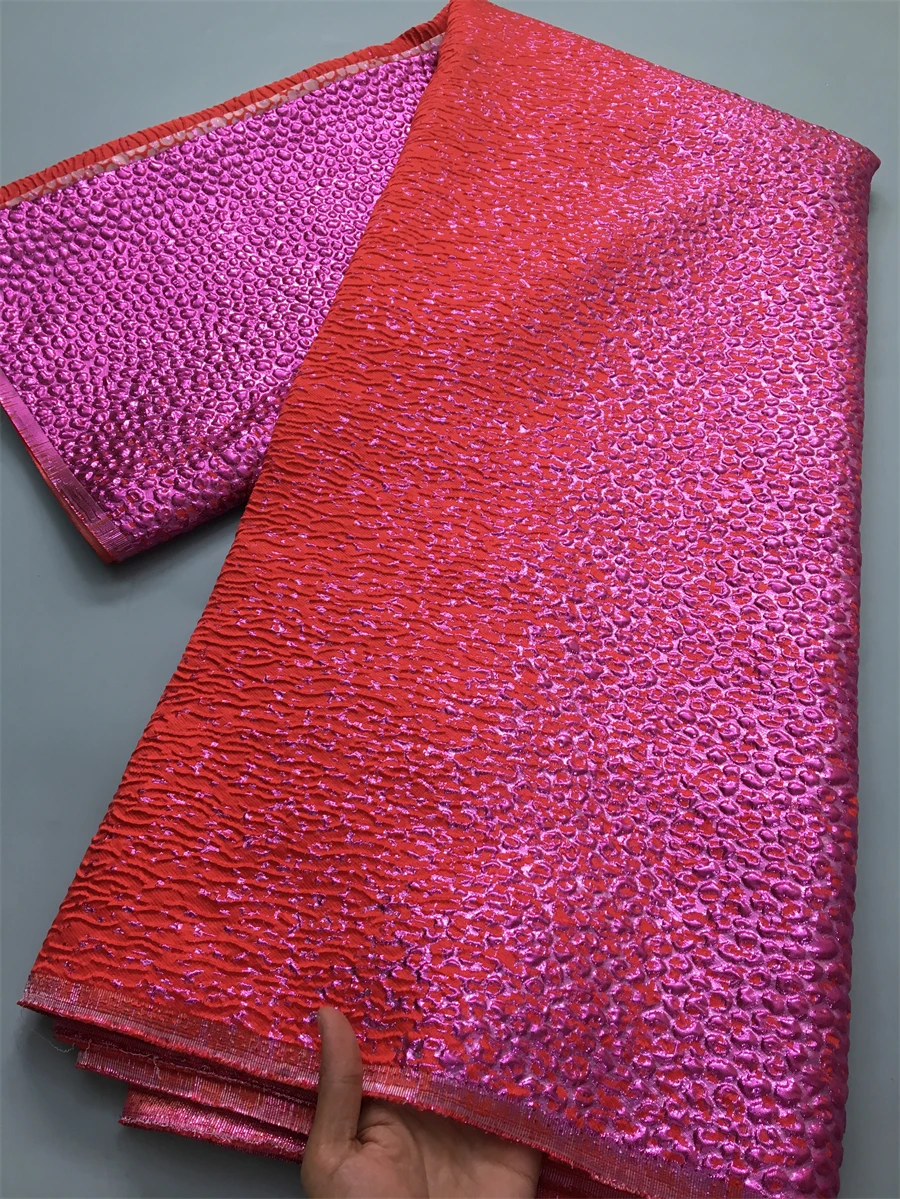 Brocade Lace Fabric African Jacquard Fabric Lace Party Dresses Nigerian Gilded for Women Sewing 2.5yards 4152