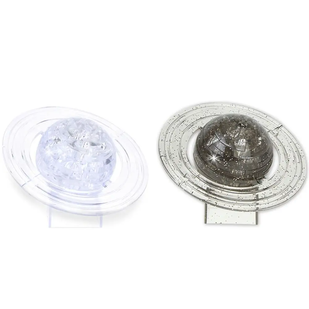 

Kids Gift Saturn Assembly Puzzle Blocks with Base 3D Plastic Saturn Crystal Puzzle