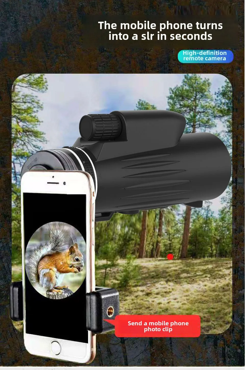 New Monocular 12x50 Telescope High Magnification High Definition Zoom Outdoor Adult Travel Monocular Telescope 2