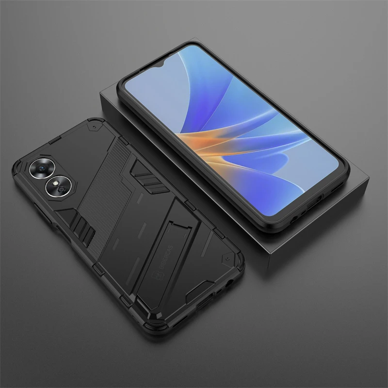 Custodia Per Telefono Per Oppo A17 Cover Per Oppo A17 Capas Paraurti Per Telefono Antiurto Cover Posteriore Per Cavalletto Per Oppo A 17 A17 Fundas