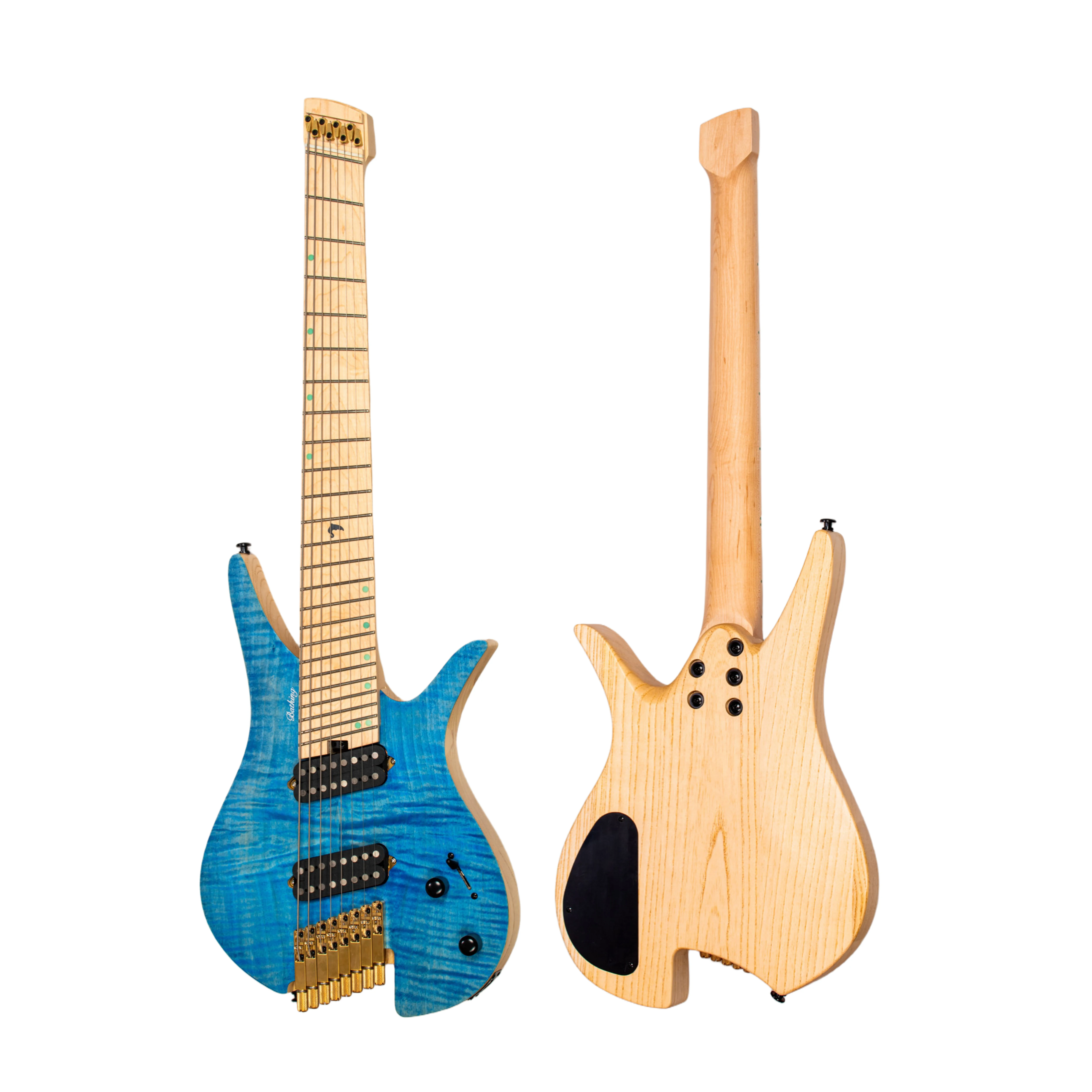 Biking-ヘッドレス電気トラベルギター,8弦,リングリス,マルチスケール