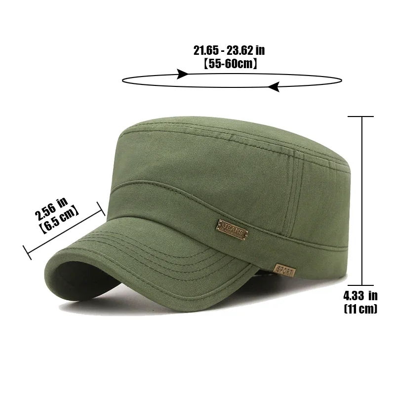 Klassische Baumwolle Baseball Cap Und Militär Kadett Wanderkappe_voghion.com