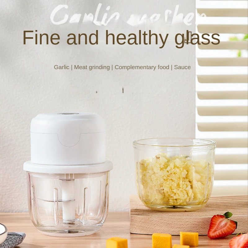 

Garlic mash artifact Electric garlic masher Small size crusher Home multifunctional meat grinder blenders
