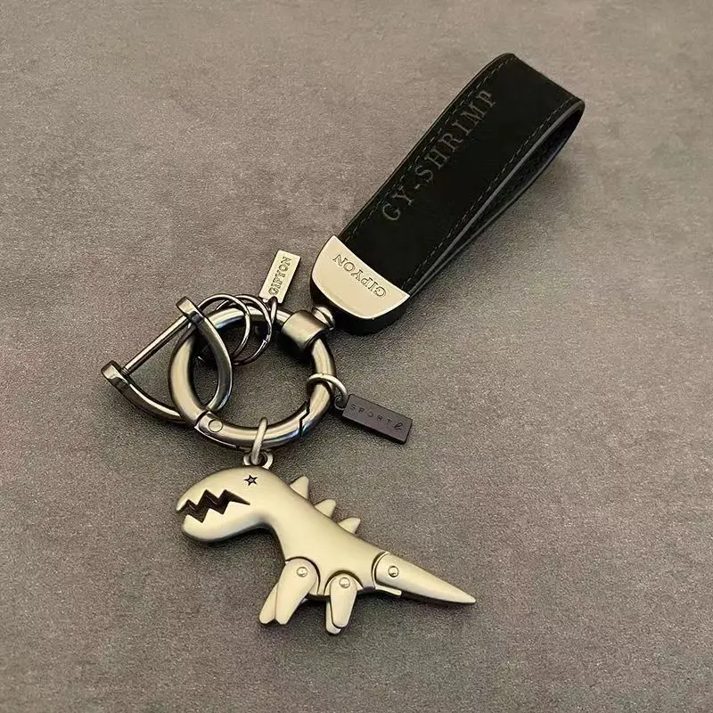 

Car Keychain Astronaut Dinosaur Rabbit Pendant Leather Key Chain Ring Ornaments Creative Gift for Men Women Keychain Accessories