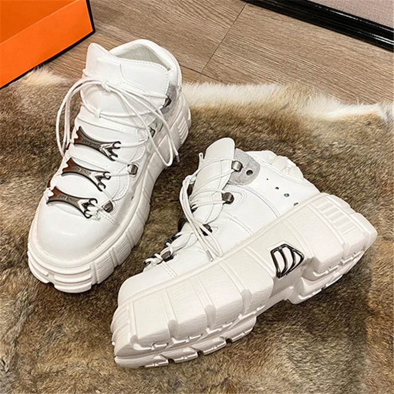 Platform Sneakers Chunky Goth | New Rock Goth Platform Shoe