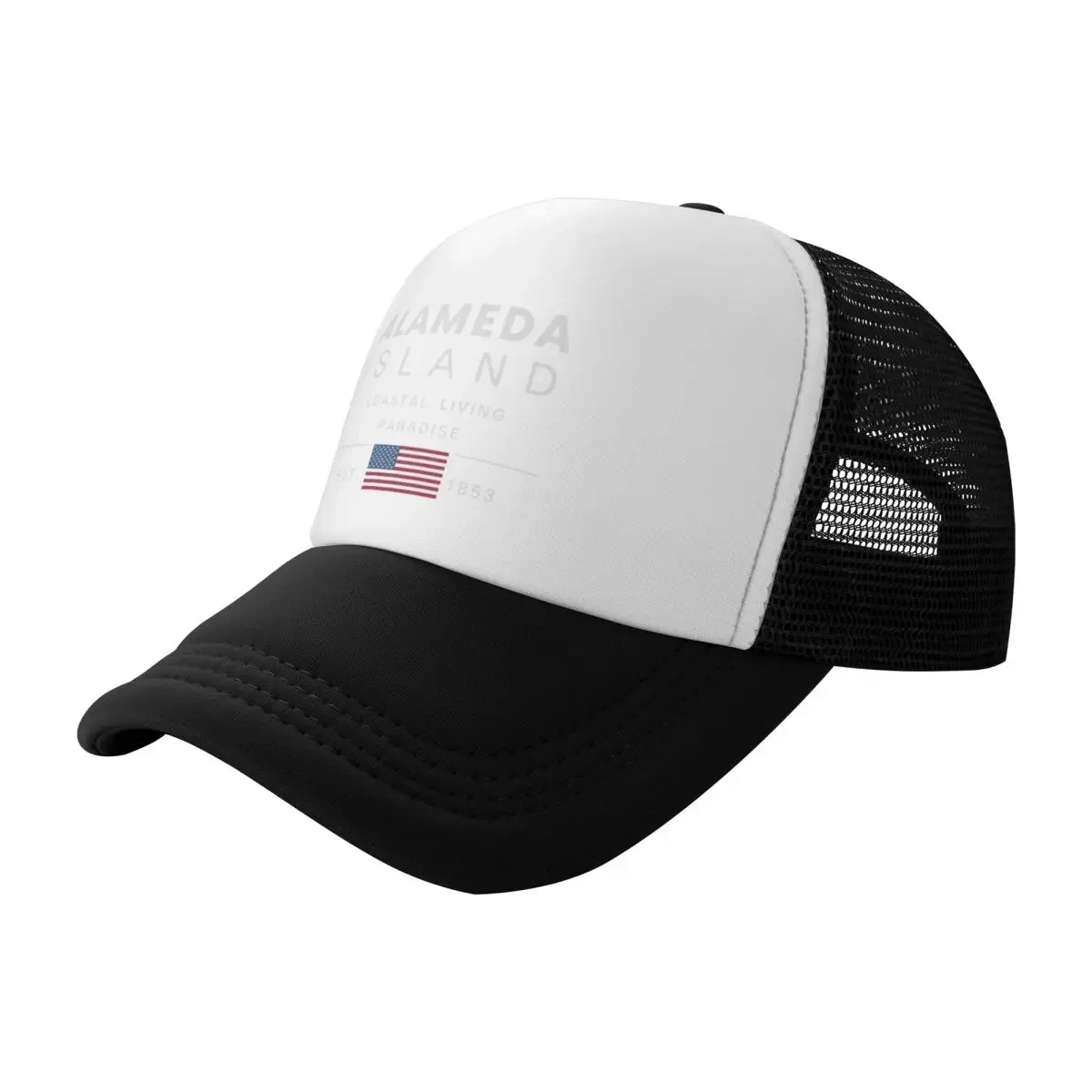 

Alameda Island Coastal Living Paradise - USA Beach Baseball Cap tea Hat Snap Back Hat Sun Hats For Women Men's