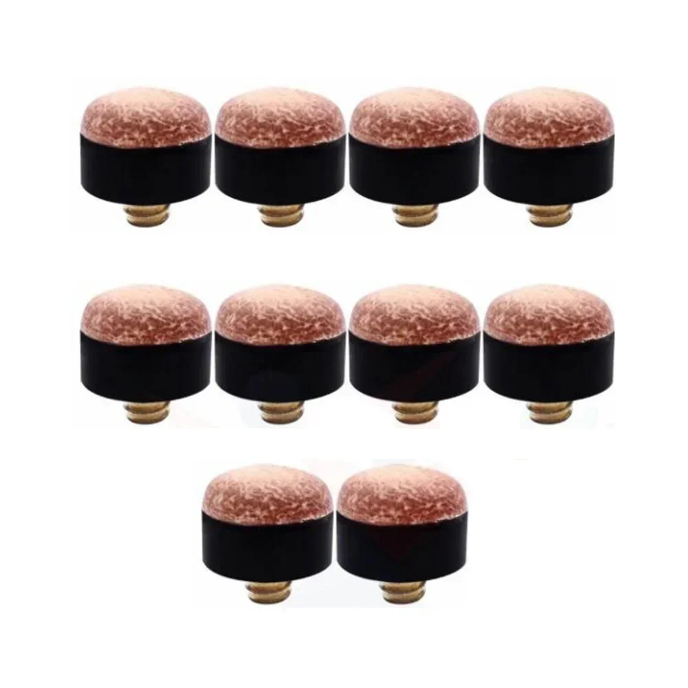 Screw In Cue Tips Snooker Pool Billards Tip Head Parts Economic Pool Table Club Snooker Cue Accessories Red Leather 5/10Pcs billiard cue tip