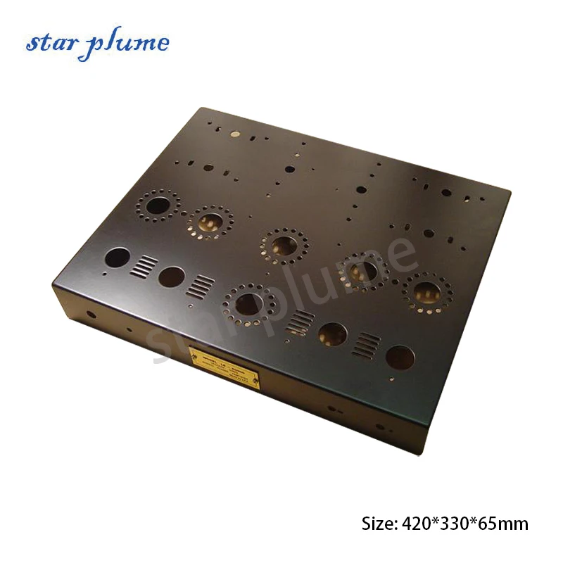 (420*330*65mm) Power Amplifier Case Preamplifier Chassis KT88/EL34 Push-pull Vacuum Tube Amplifier Chassis Shell DIY Box