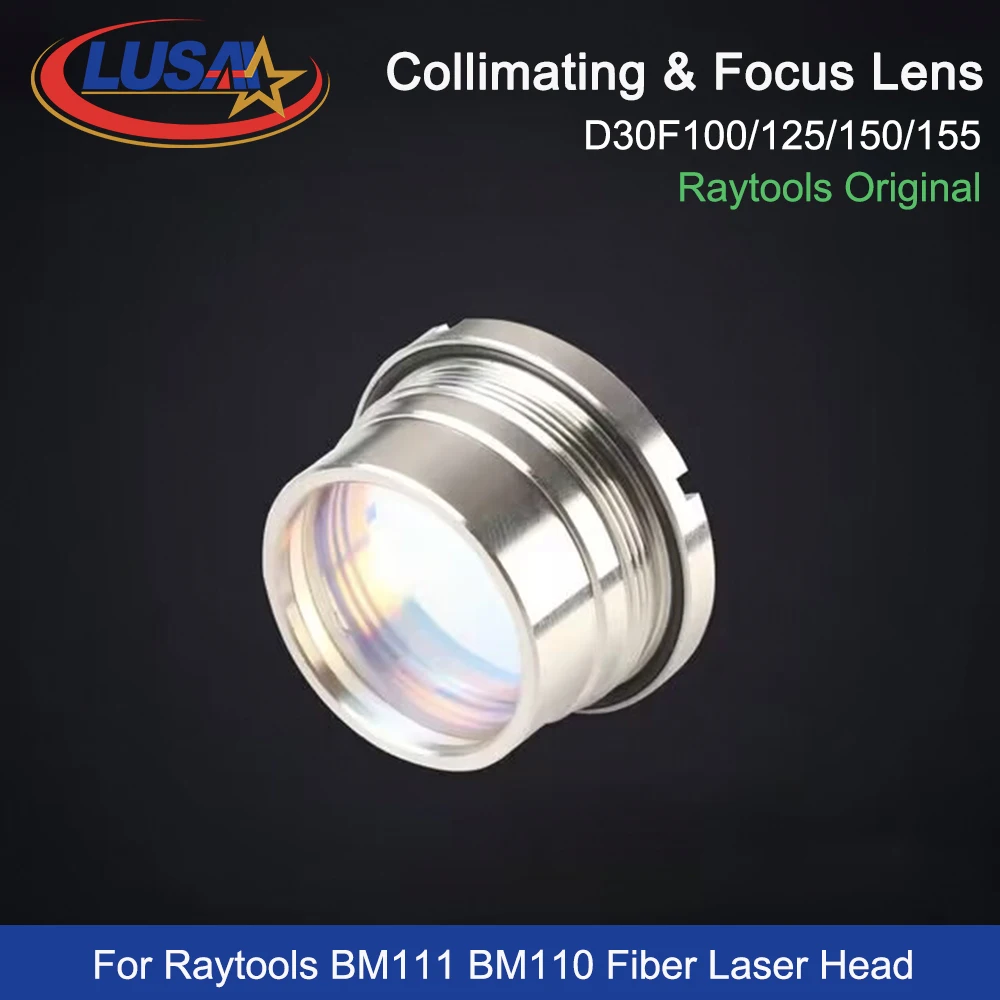 LUSAI Raytools 레이저 콜리메이팅 렌즈, 렌즈 거치대 포함, D30, F100, 125, 150, 155mm, BM111, BM110