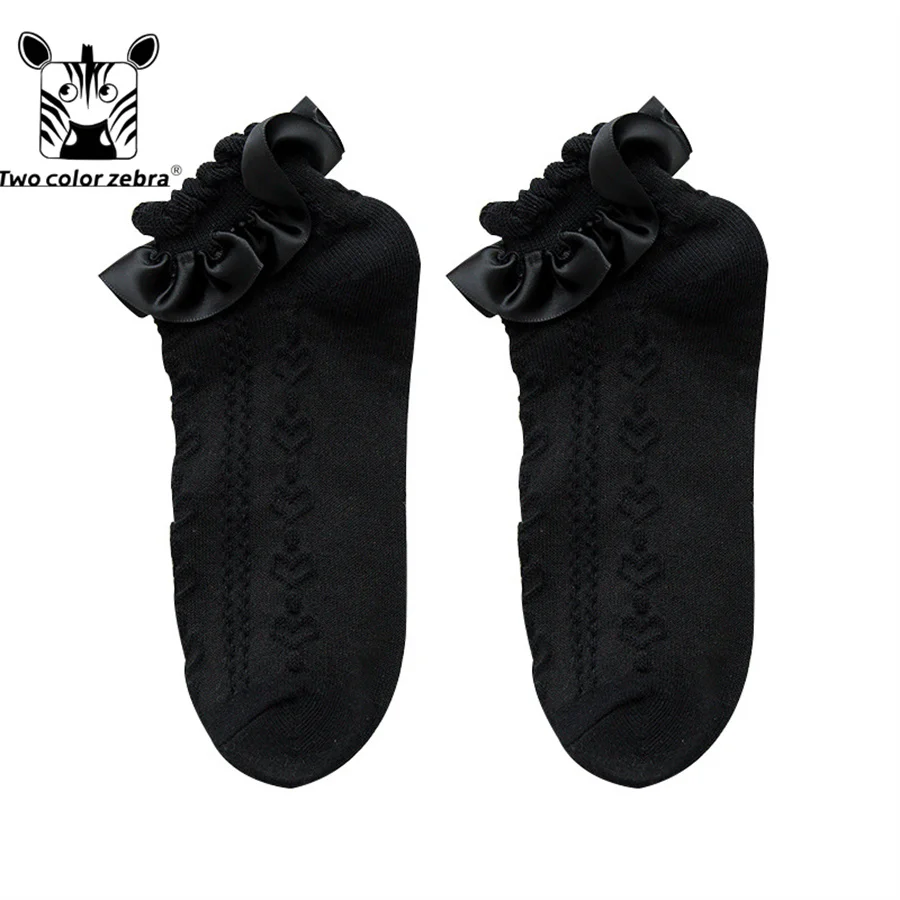 Summer Thin Section Lolita Maiden Sweet Wind Solid Color Aldult Sock Lace Clothing Accessories Twisted Low-cut Daily Necessities