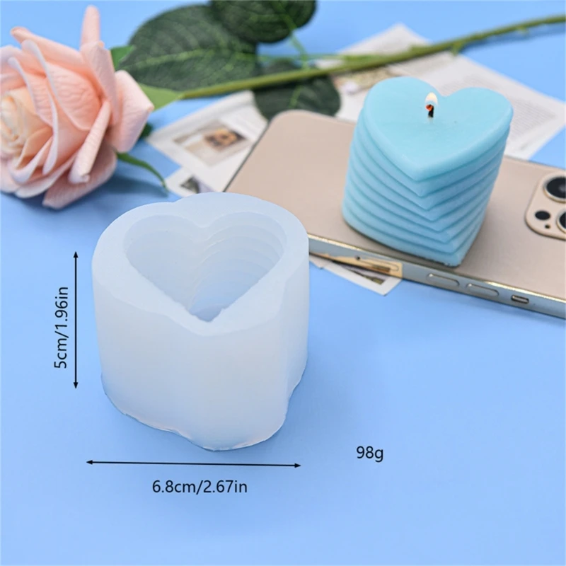 3D Love Heart Candle Mold Resin Molds for Candle Making Silicone Clear  Texture Candle Silicone Molds DIY Baking - AliExpress