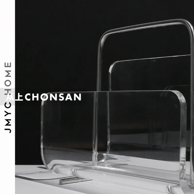 Modern Minimalist Sample Room Study Decor Office Living Room Handle Magazine Rack Desktop Organizer Decoration-FYMR
