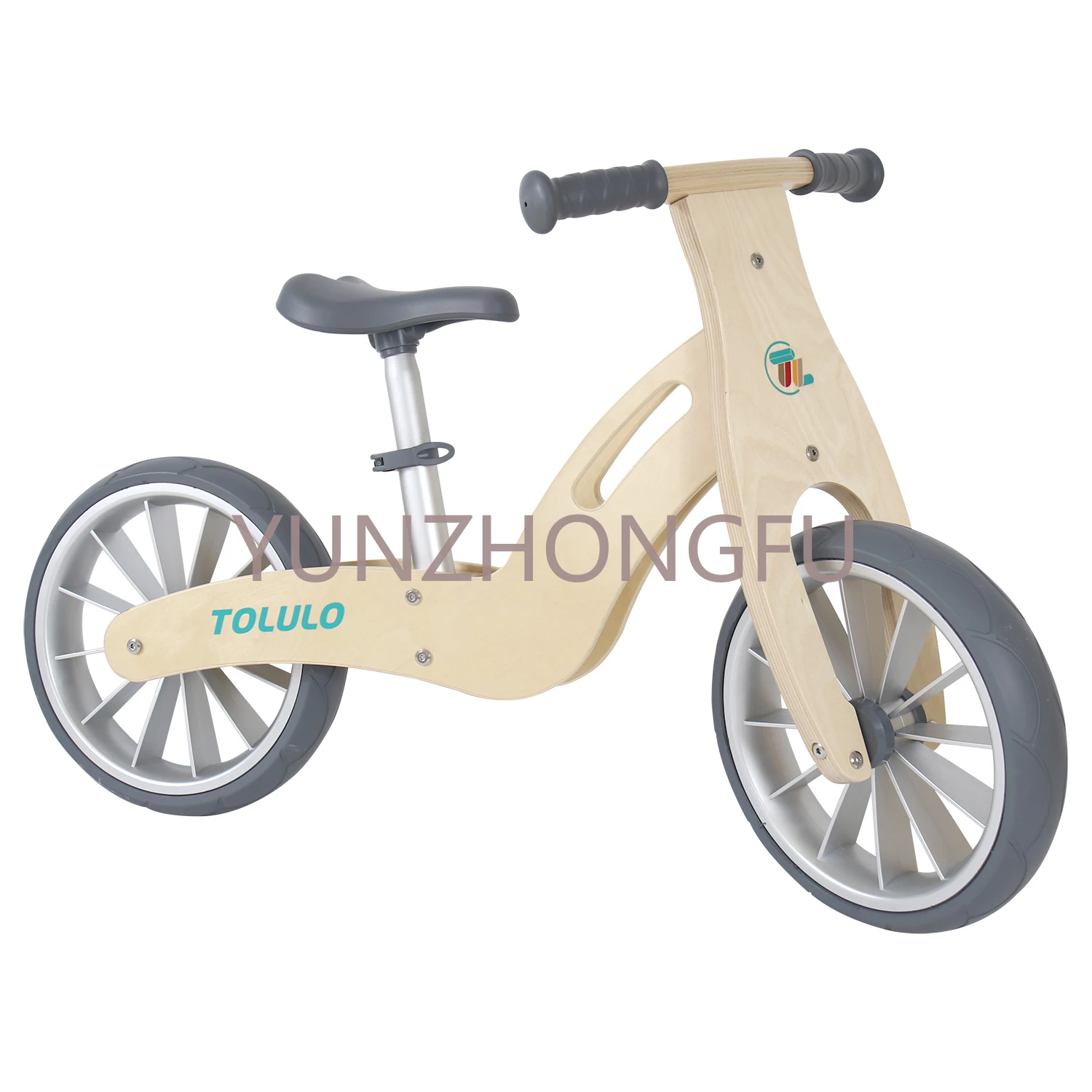 

The New 12" Balance Bike Wooden Frame Environmental Kid Ride Smooth Ride Safely Tricycle Bike Car Pu Wood Unisex Ride on Toy