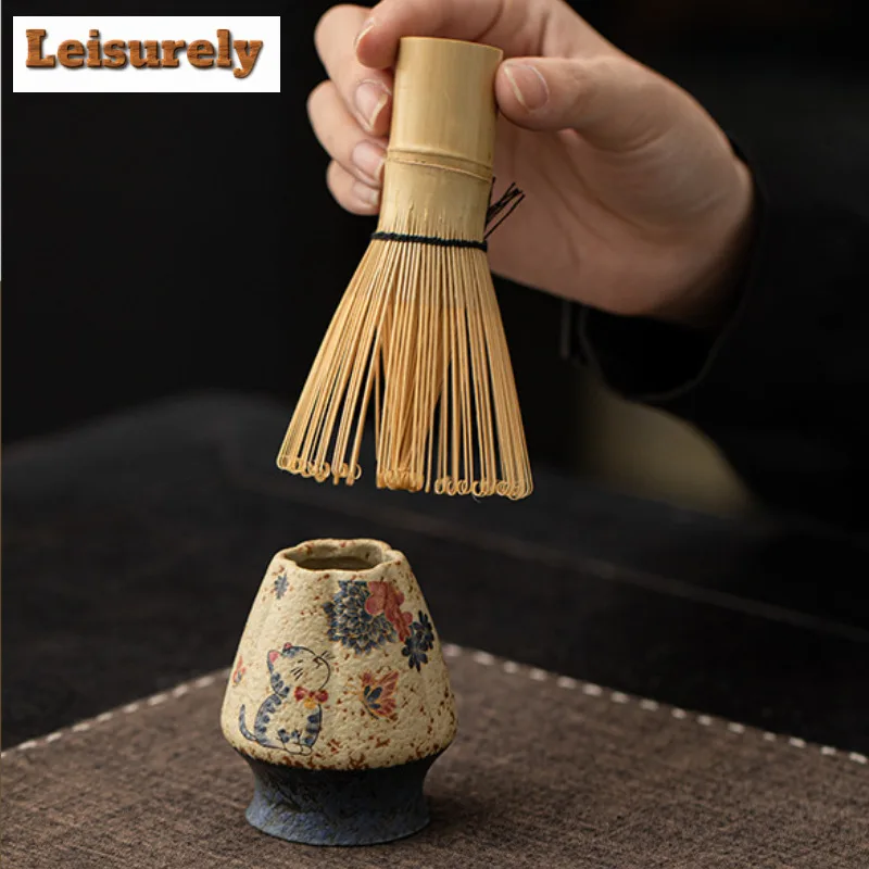 Firestone Red Tea Set Complete Set Ancient Whisk Batidor Japanese Matcha Set Kit Green Tea Powder Bamboo Tranditional Tea Sets