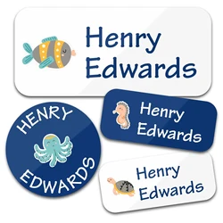 Personalized Name Label Stickers for Clothing and More - 140 Pack (WHITE)
