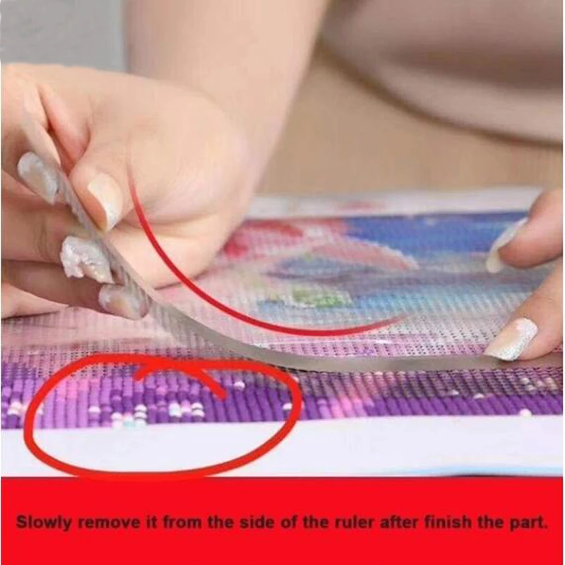 Righello Diamantato 5D Per Pittura Con Diamanti - Griglia Metallo 408 Fori, Accessorio Fai Da Te - Foto 9