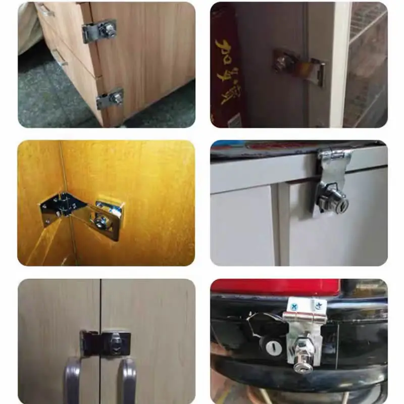 Multi Purpose Buckle Lock Hinge Lock Sliding Door Bolt for Furniture Cabinet /drawers/box Lock