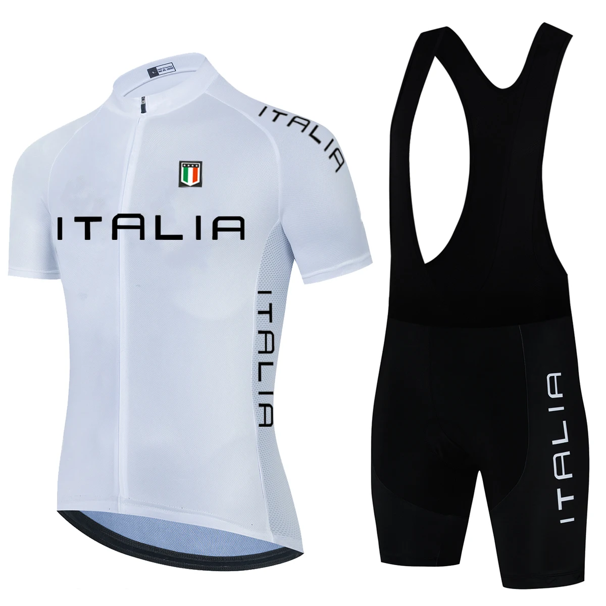 White Sports Team Training Cycling Clothing Breathable Men Short Sleeve Mallot Ciclismo Hombre Verano Cycling Jersey Sets