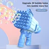 Children's Automatic 32 Hole Bubble Gun Electric Bubble Machine Outdoor Parent-Child Bubble Blowing Toy With Light Children Gift 3