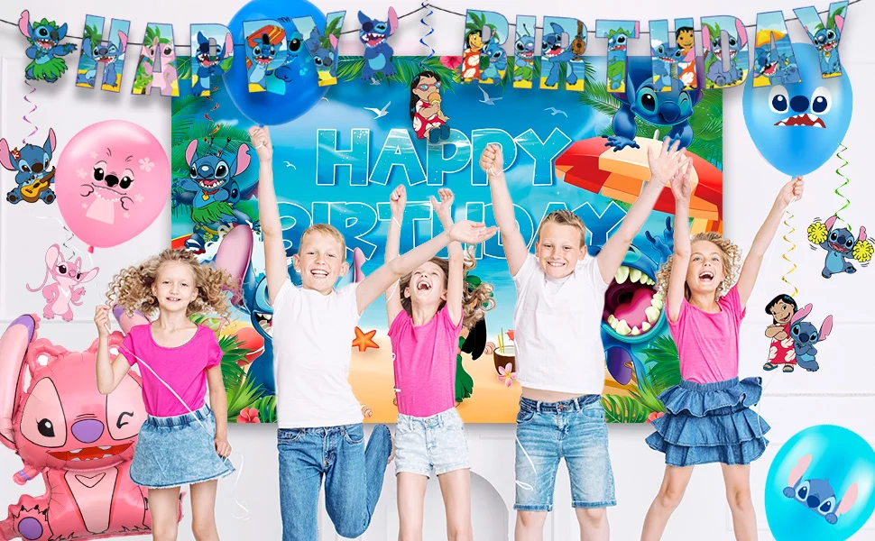 Description Picture 6 of itemStitch Birthday Party Decorations,36pcs Stitch Party Supplies-Stitch Balloon Tablecloth Backdrop etc Stitch Birthday Decorations
