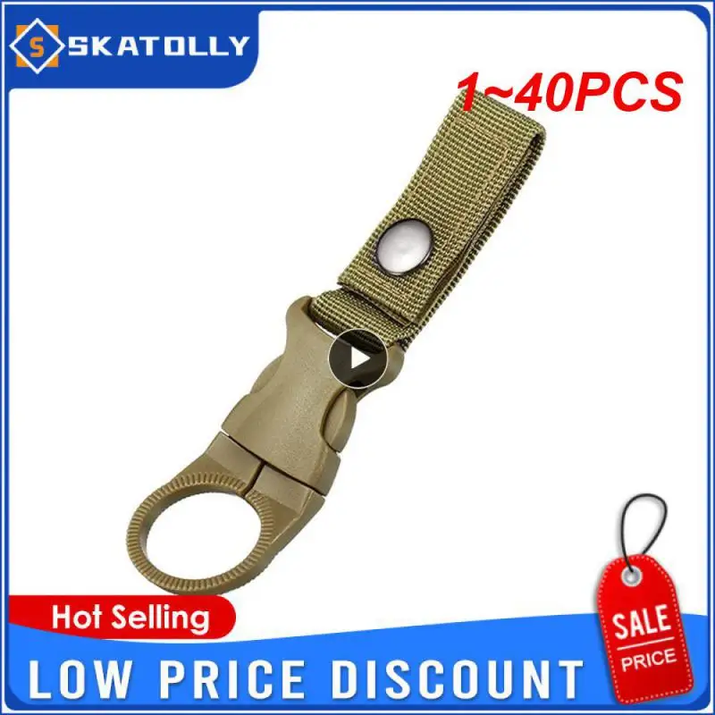 

1~40PCS clasp molle attach Buckle Holder tool webbing backpack Hanger Hook Carabiner Water Bottle clip hang camp hike outdoor