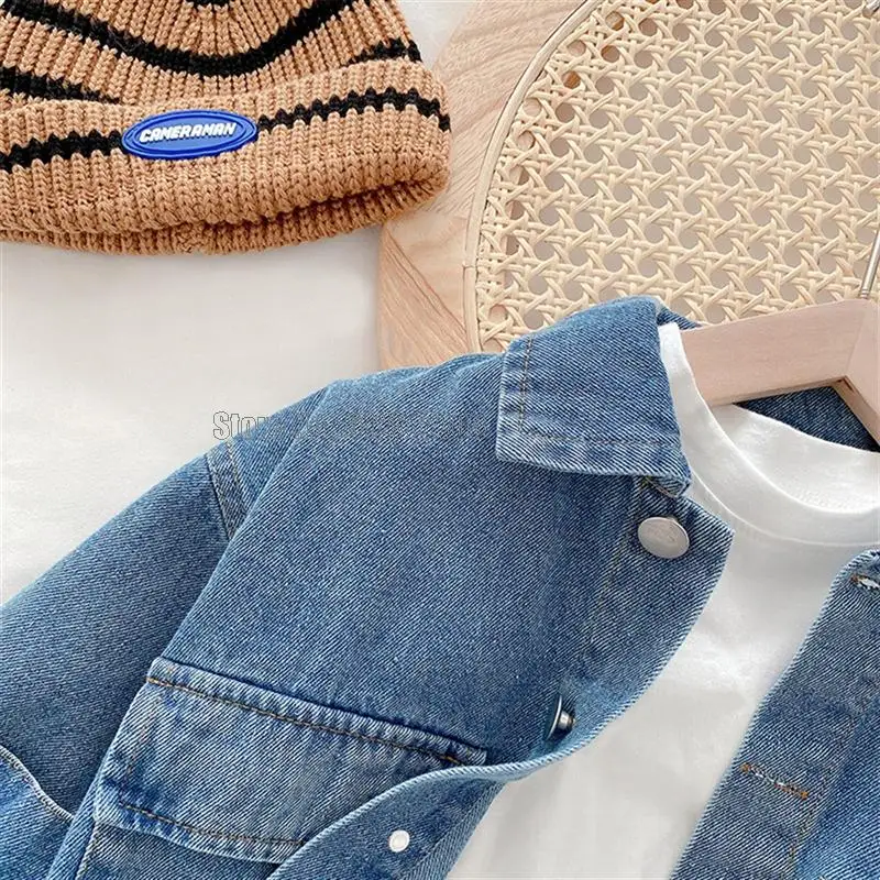 Baby Denim Jacket Spring Autumn Fashion Boys Girls Clothing Kids Coat