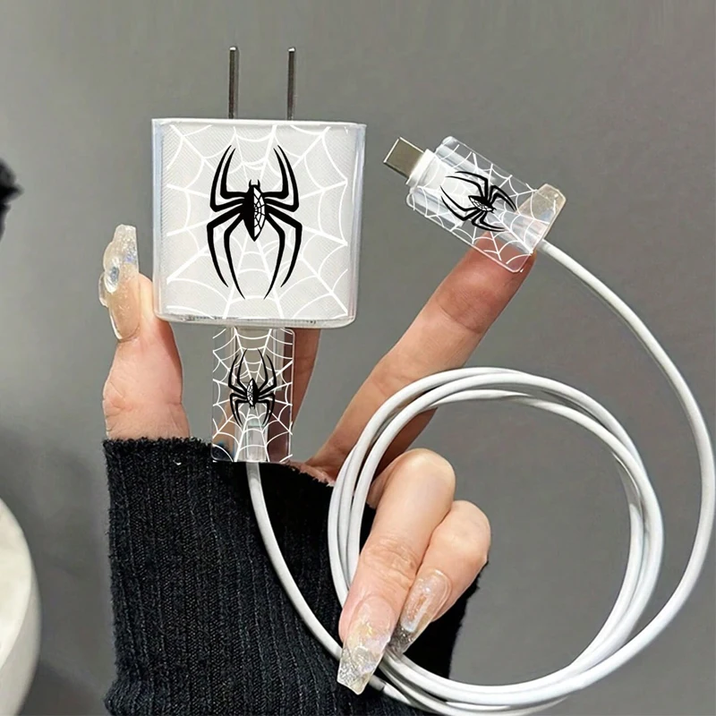 Charger Spider Case for Apple iPhone Data Wire Winder Cable Protectors Port 18W 20W 1Set cable protector cable wire protector charger protective cover charger protector charger protective case phone adapter protector